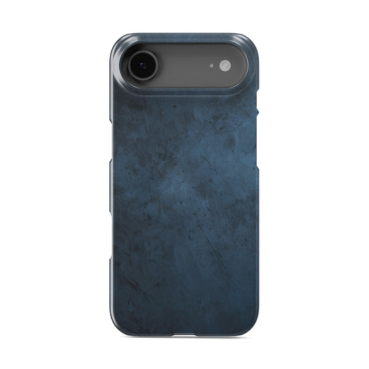 Moody blue smoky texture slim snap phone case with soft concrete inspired shading and a glossy finish
