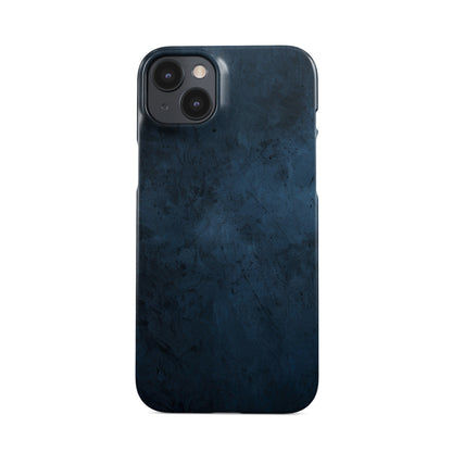 Moody blue smoky texture slim snap phone case with soft concrete inspired shading and a glossy finish