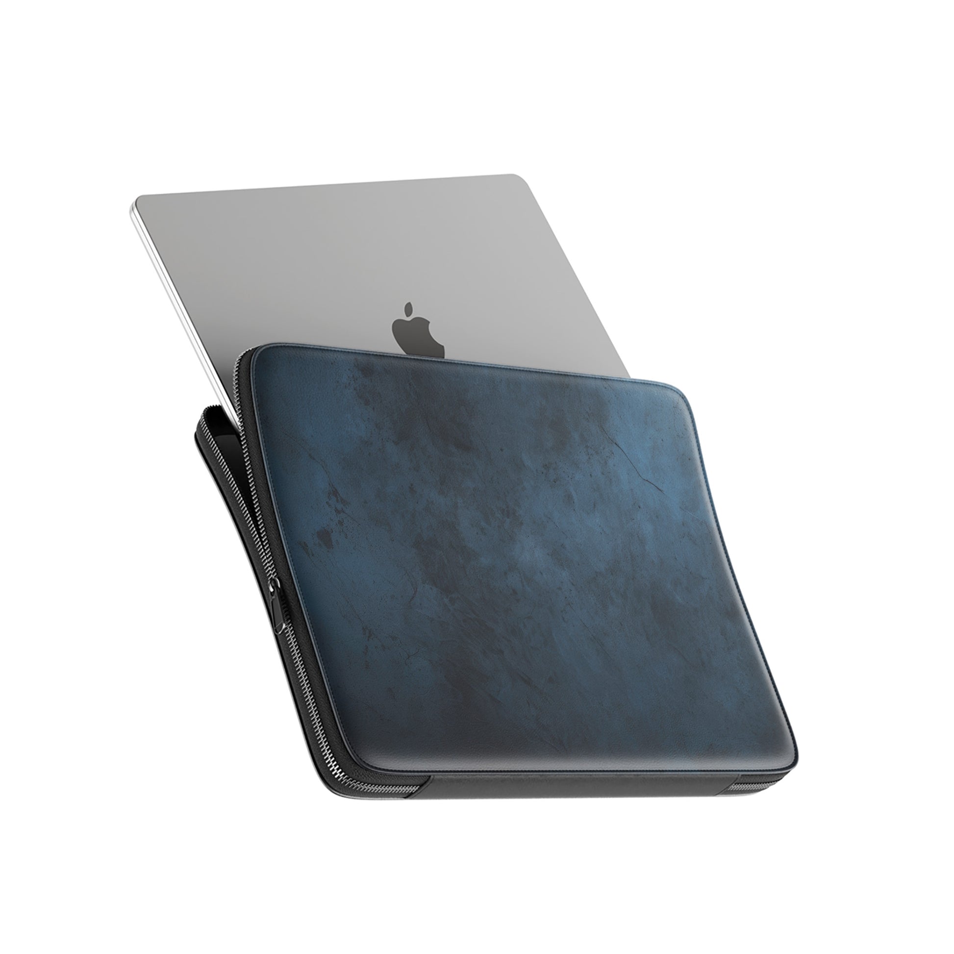 Midnight Smoke laptop case with dark blue smoky texture and slim padded sleeve design for everyday laptop protection
