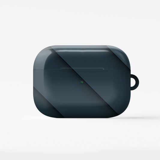 Shadowline Panels AirPods tough case with deep blue layered panel design and glossy finish