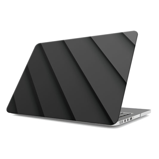 Midnight Panels MacBook case with dark layered panel design and slim matte hard shell finish