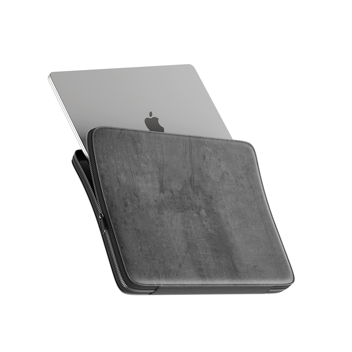 Urban Slate laptop case with grey concrete-style texture and slim padded sleeve design for everyday laptop protection
