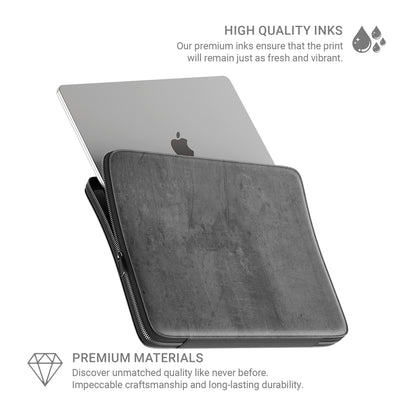 Urban Slate laptop case with grey concrete-style texture and slim padded sleeve design for everyday laptop protection
