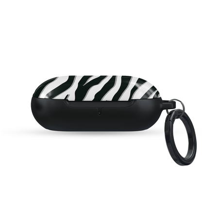 Case and Charm | Zebra Print Nocturnal Stride Protective Samsung Buds Tough Case - Tech Accessories