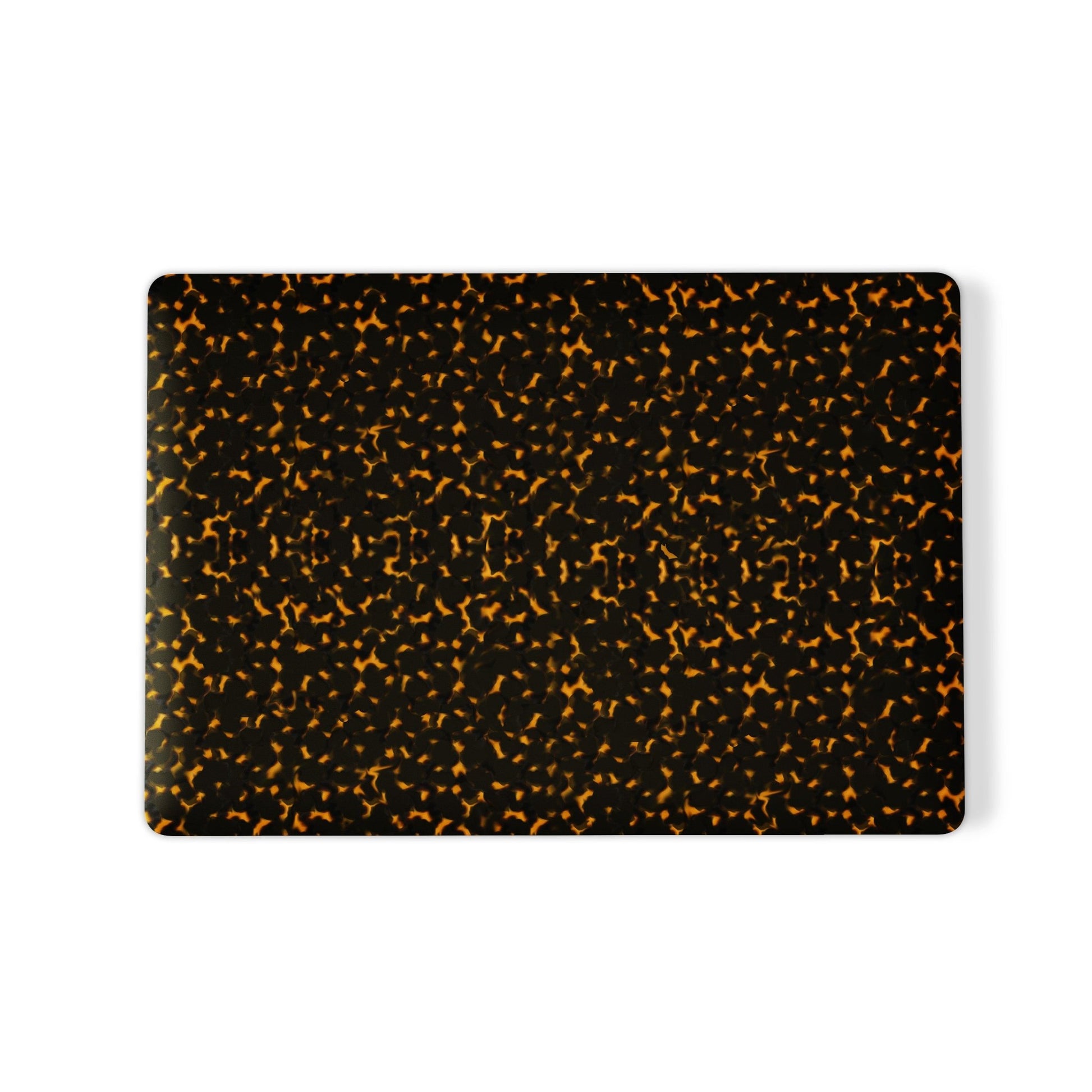 Amber Eclipse MacBook Case in matte tortoiseshell brown design – slim protective laptop cover from Case & Charm.