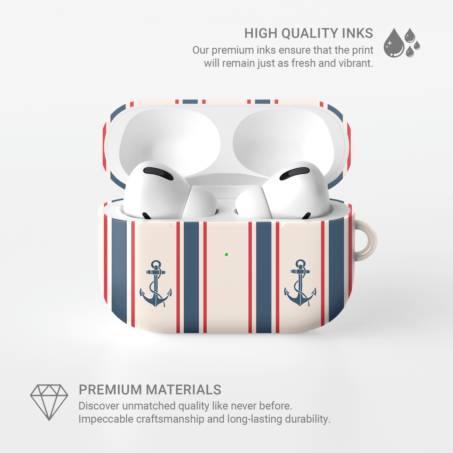Anchor‑Watch Lines | Apple AirPods Tough Case - Case & Charm