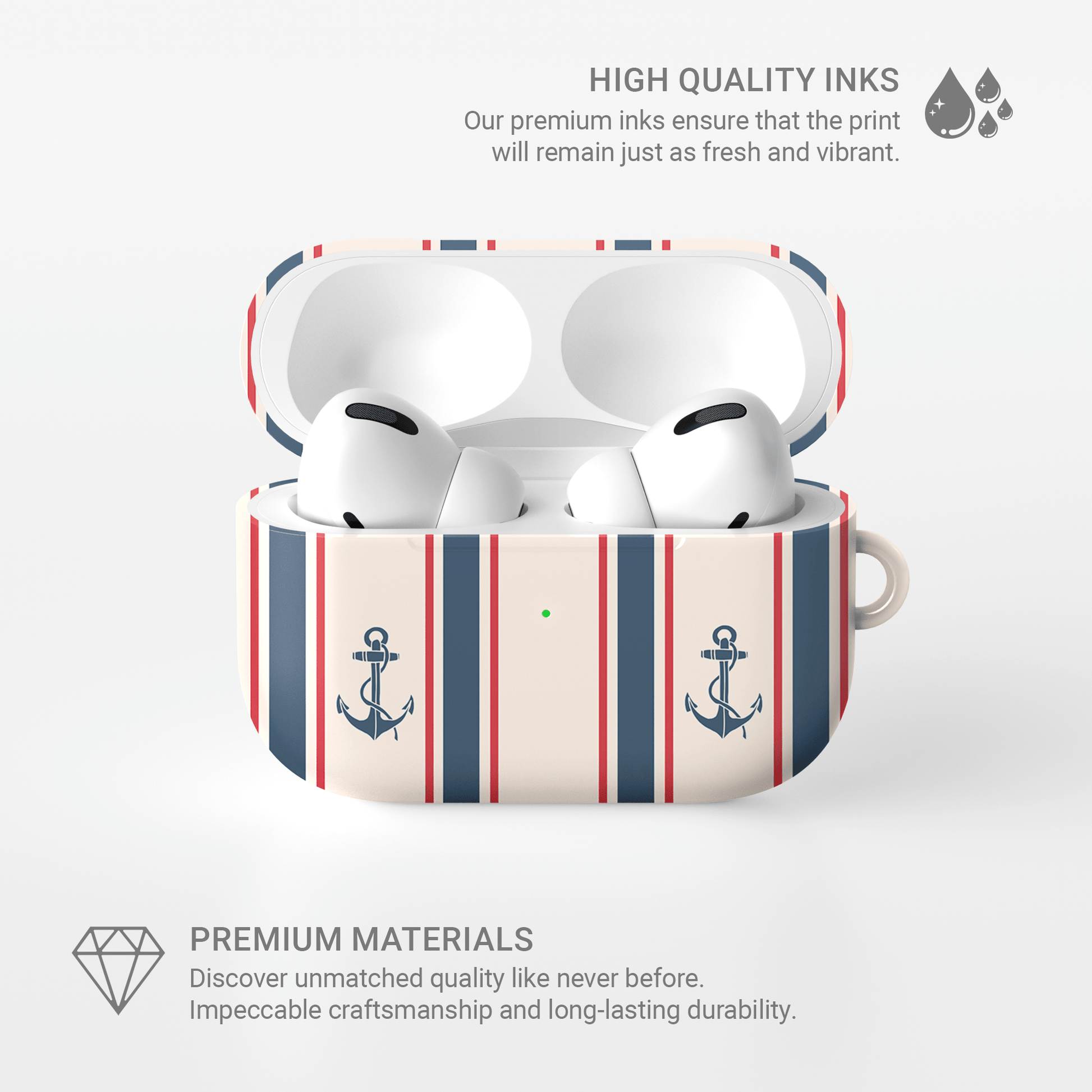 Anchor‑Watch Lines | Apple AirPods Tough Case - Case & Charm