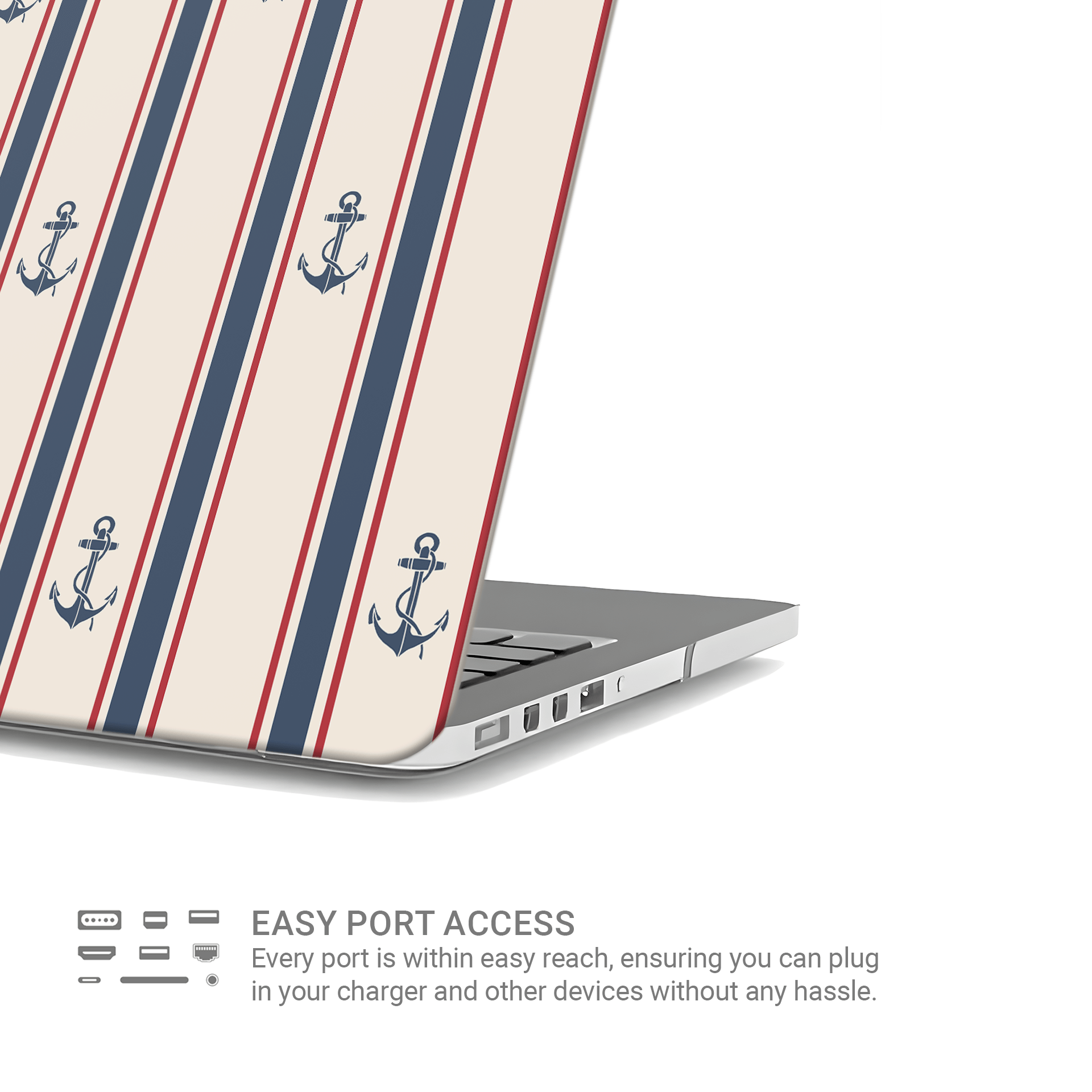 Anchor‑Watch Lines | MacBook Case - Case & Charm