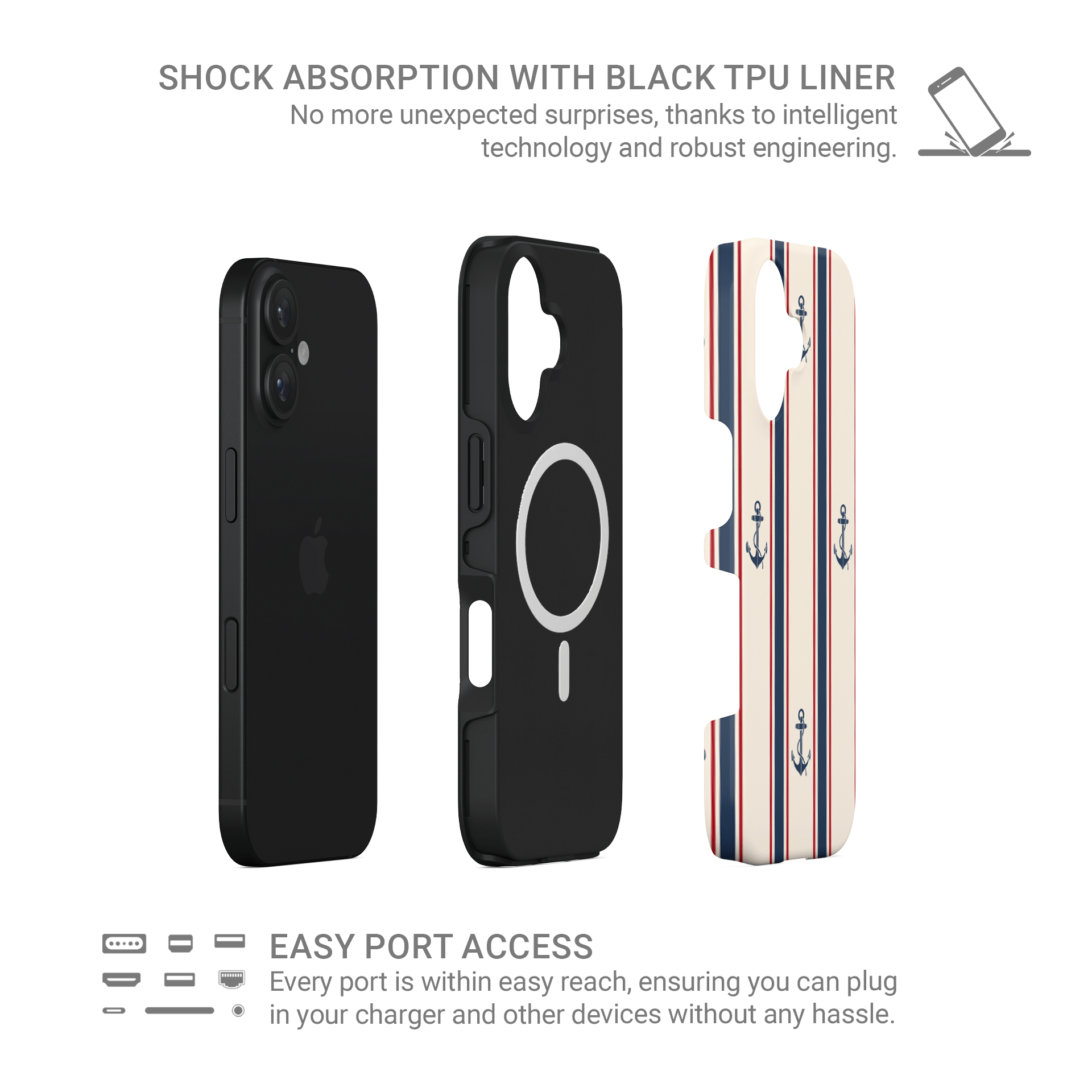 Stripe MagSafe tough protective phone case