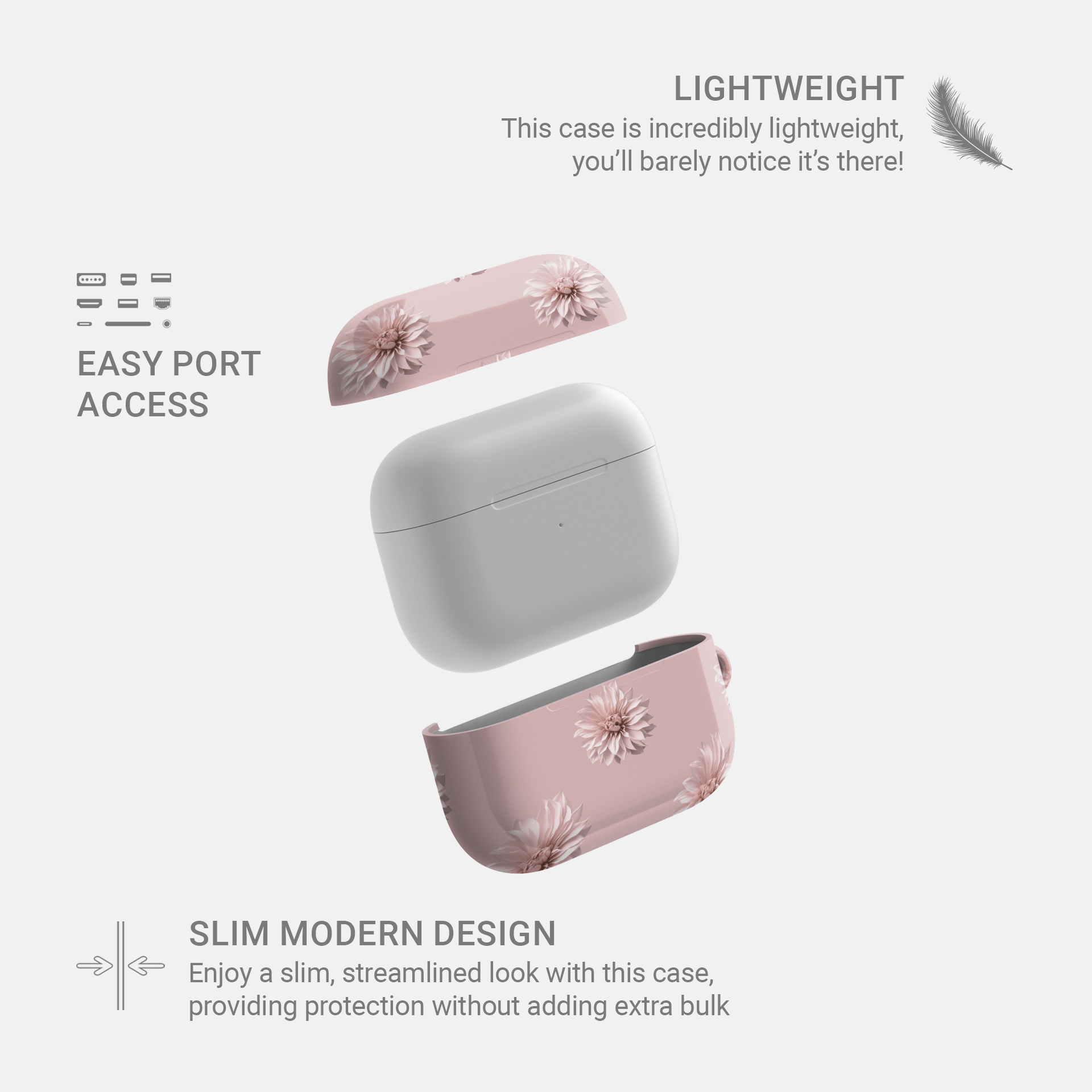 Blush Grace | Apple AirPods Tough Case - Case & Charm