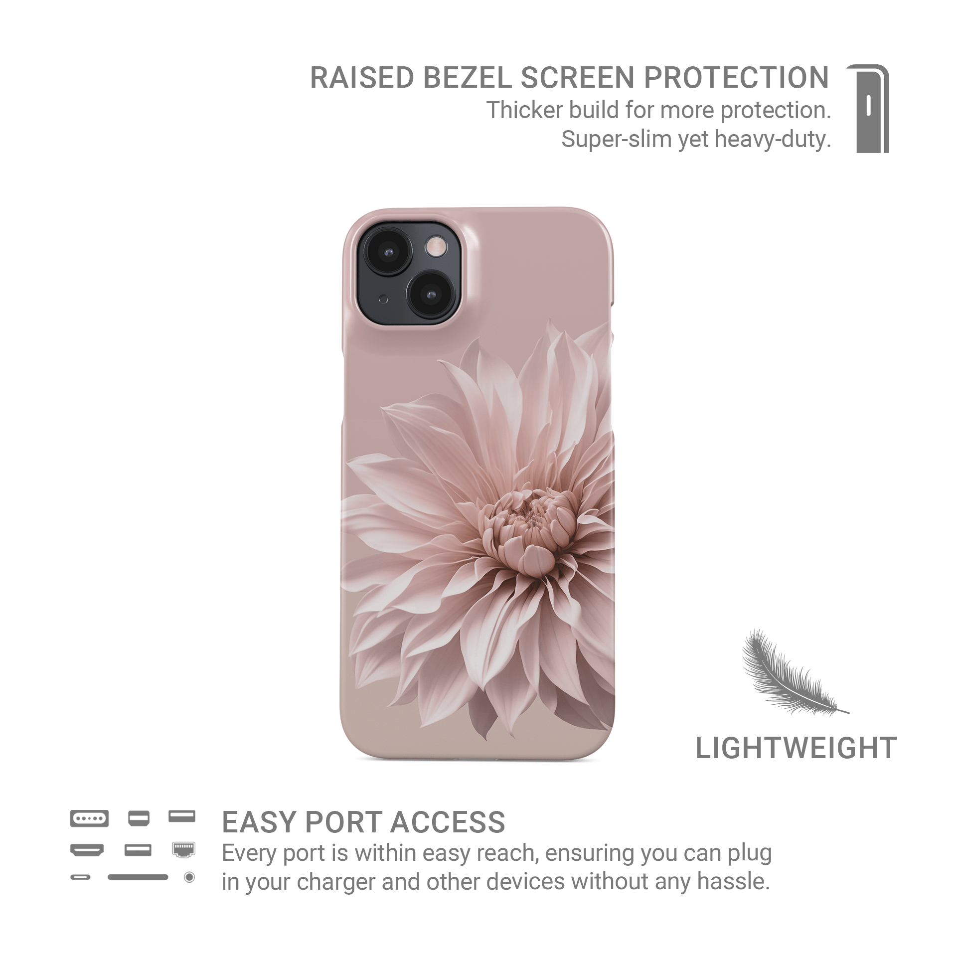 Blush Grace | Snap Phone Case - Case & Charm