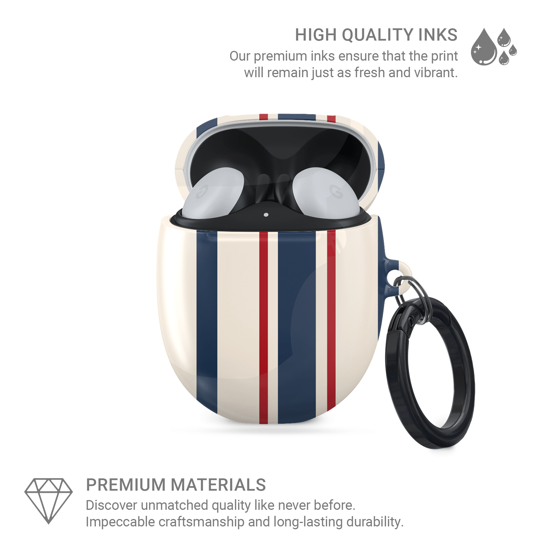 Bosun’s Pinstripe | Google Pixel Buds Tough Case - Case & Charm