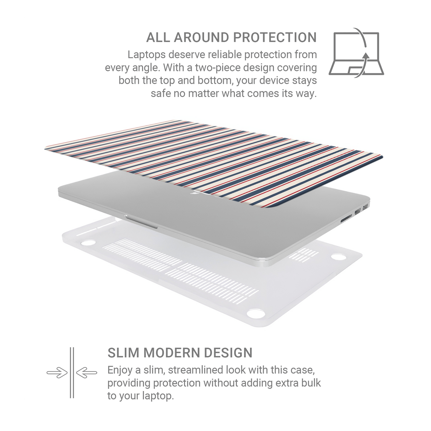 Bosun’s Pinstripe | MacBook Case - Case & Charm