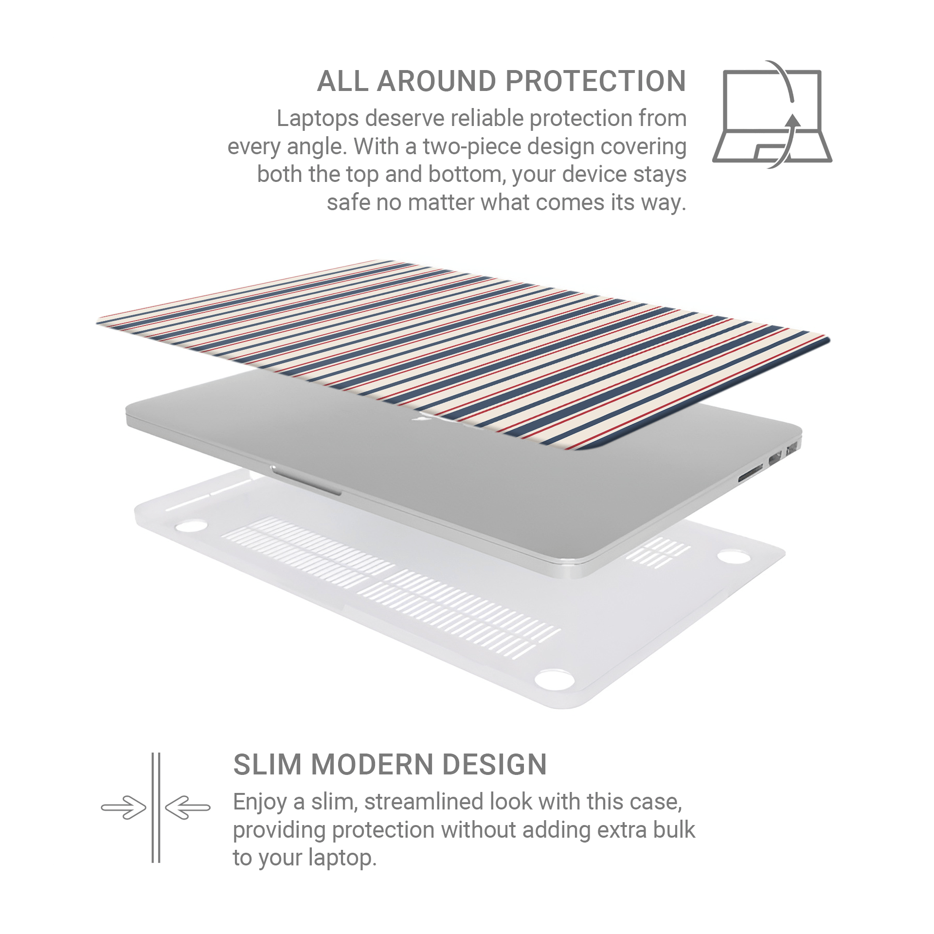 Bosun’s Pinstripe | MacBook Case - Case & Charm
