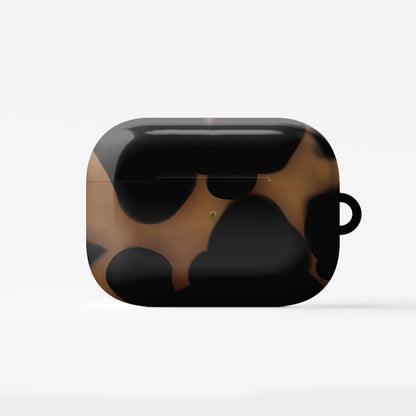 Bronzed Ember AirPods tough case with bronze marble tortoise shell design, dual layer build, and glossy finish for everyday protection.