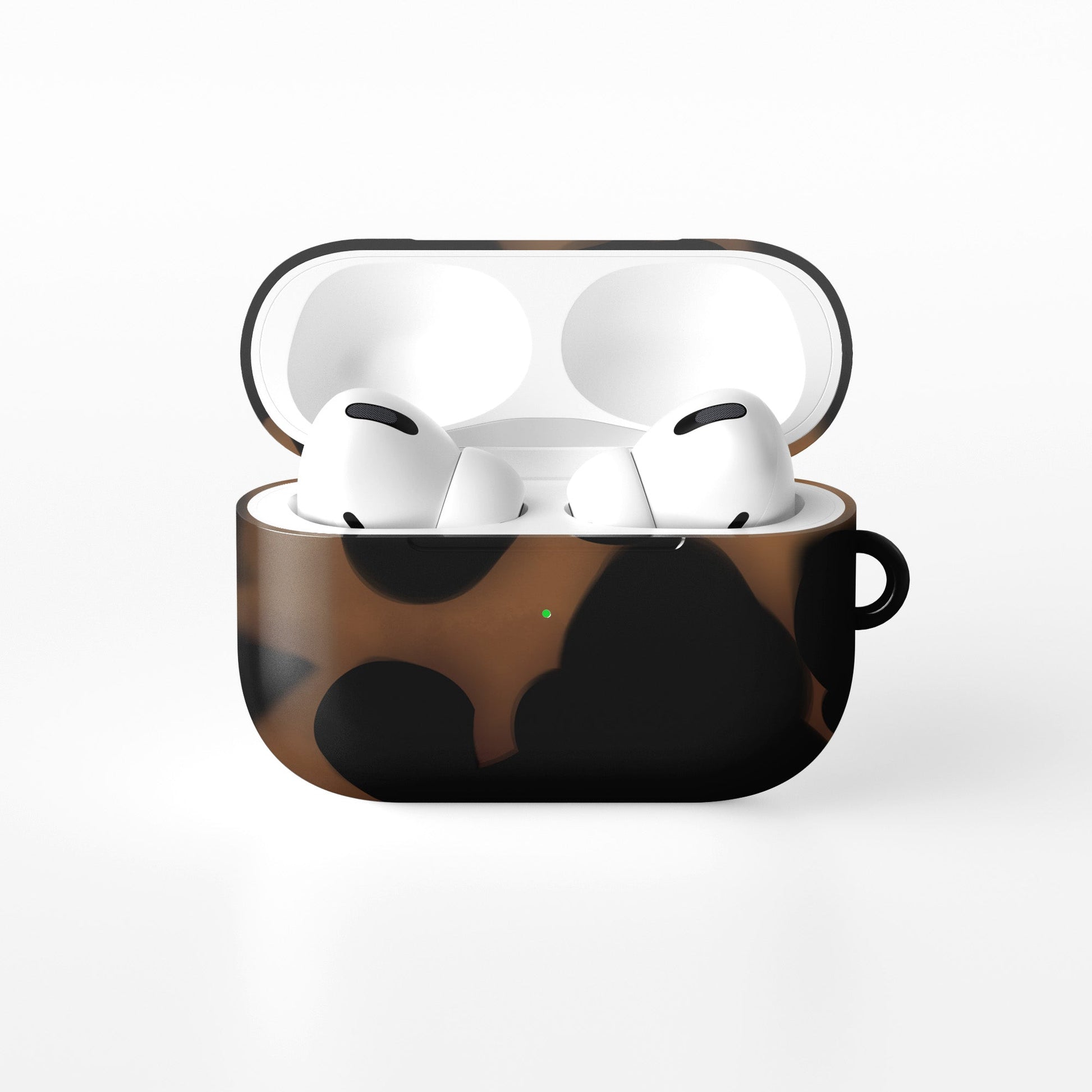 Bronzed Ember AirPods tough case with bronze marble tortoise shell design, dual layer build, and glossy finish for everyday protection.