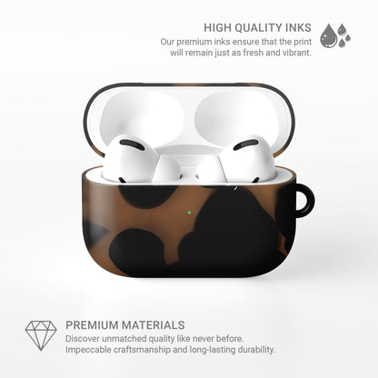 Bronzed Ember AirPods tough case with bronze marble tortoise shell design, dual layer build, and glossy finish for everyday protection.