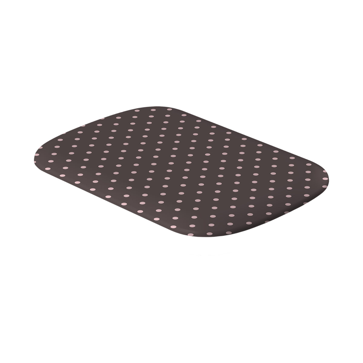 Strawberry Drops Power Bank Shell featuring small strawberry-pink polka dots on a rich cocoa-brown background.