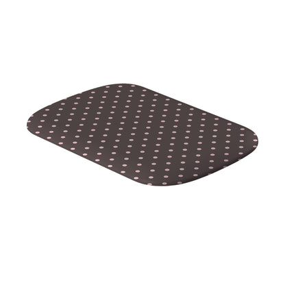 Strawberry Drops Power Bank Shell featuring small strawberry-pink polka dots on a rich cocoa-brown background.
