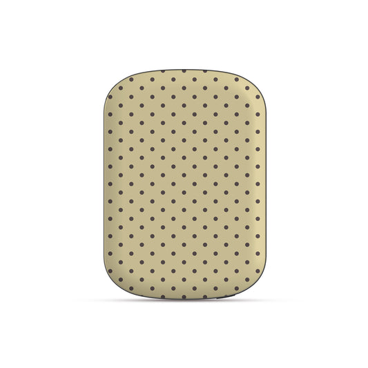 Cocoa Drops Power Bank Shell featuring small, evenly spaced cocoa-brown polka dots on a creamy vanilla background.