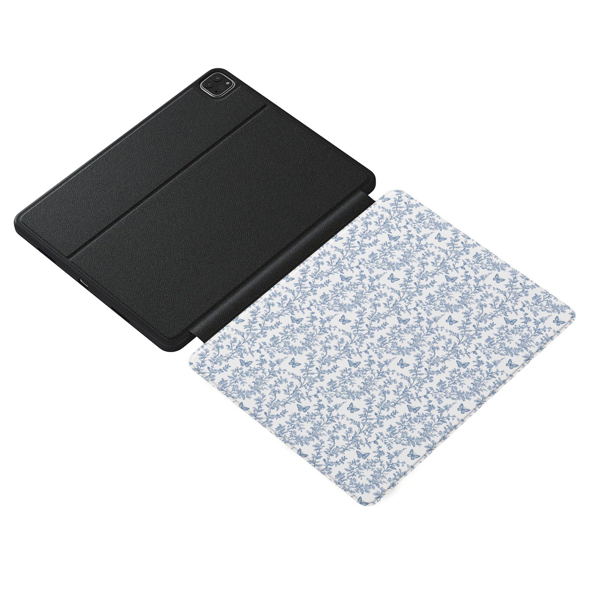 Slim iPad Pro case with Apple Pencil slot and butterfly design
