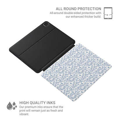Slim iPad Pro case with Apple Pencil slot and butterfly design