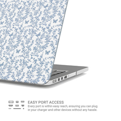 MacBook Case – slim floral and butterfly hard shell cover