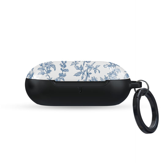 Butterfly Ballet Samsung Buds case – blue floral and butterfly protective cover