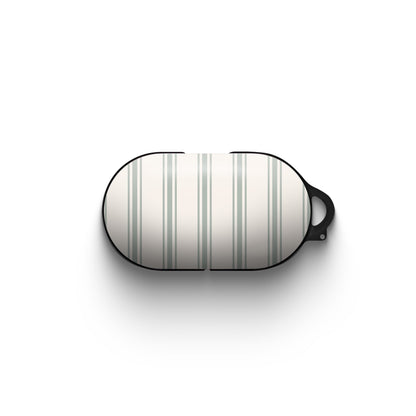 sage striped samsung buds case neutral aesthetic earbuds case simple stripe buds cover glossy slim protective case