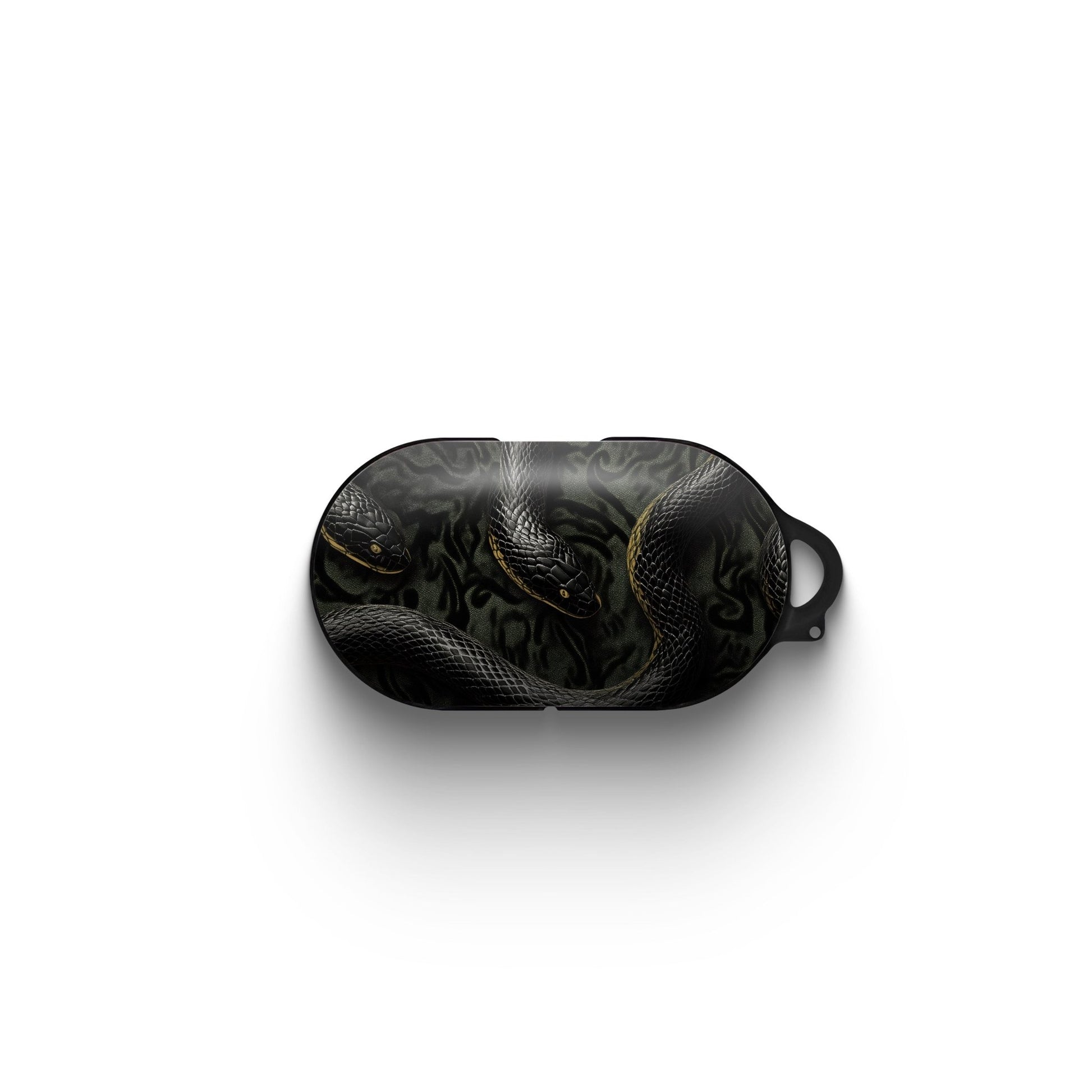 Coiled Shadows Samsung Buds Tough Case with snake design, glossy finish, and slim, impact-resistant shell.