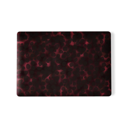 Crimson Ember MacBook Case in matte red marble design – slim protective laptop shell from Case & Charm.