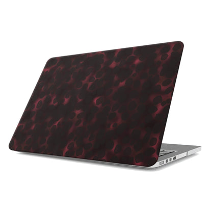 Crimson Ember MacBook Case in matte red marble design – slim protective laptop shell from Case & Charm.