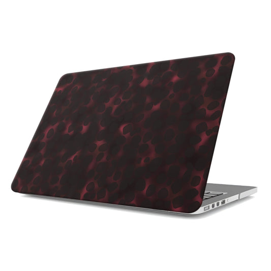 Crimson Ember MacBook Case in matte red marble design – slim protective laptop shell from Case & Charm.