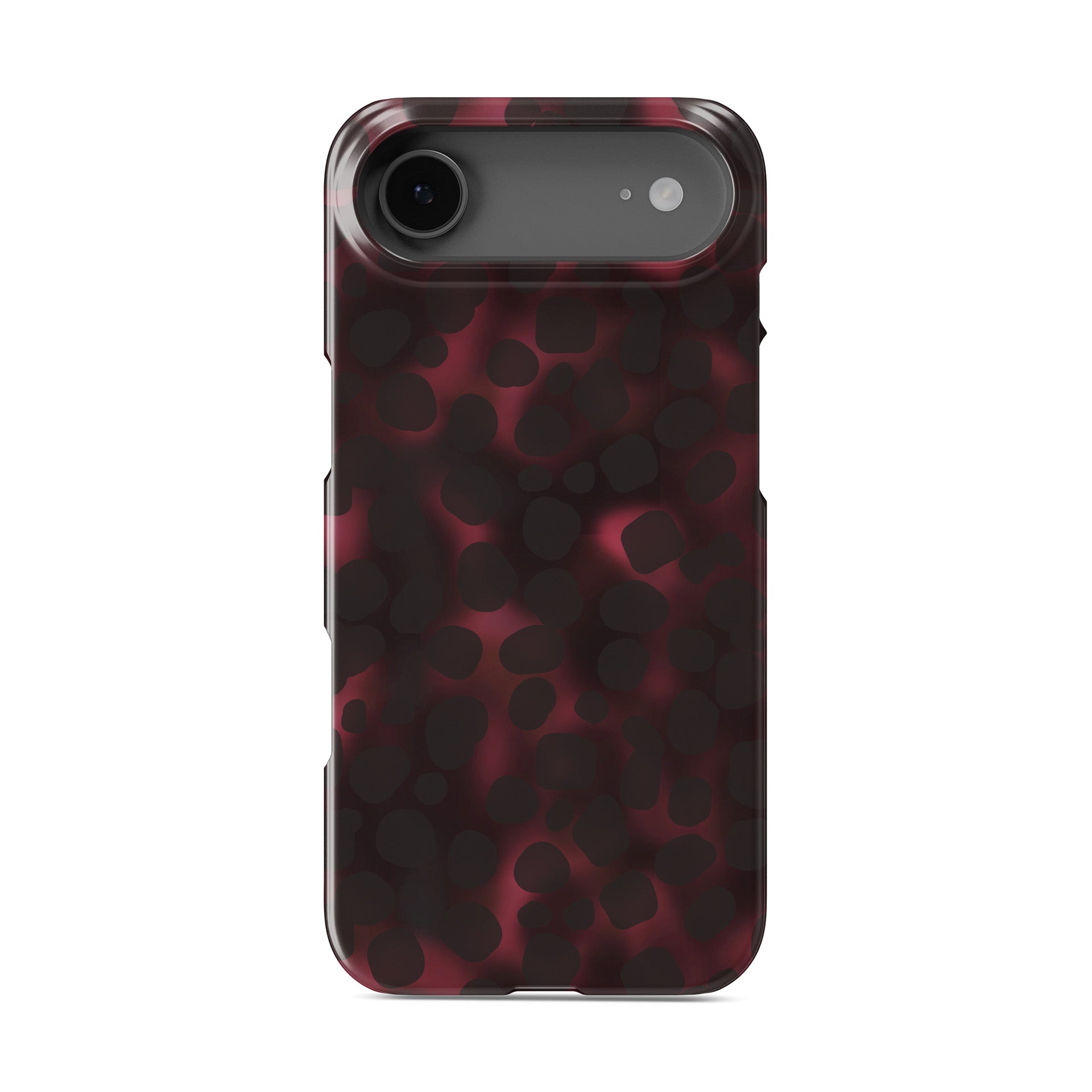 Crimson Ember Snap Phone Case in glossy red and black ember design – Ink and Ember Collection by Case & Charm