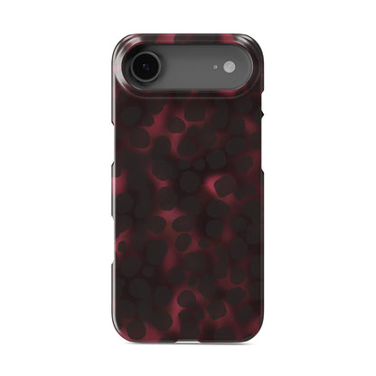 Crimson Ember Snap Phone Case in glossy red and black ember design – Ink and Ember Collection by Case & Charm