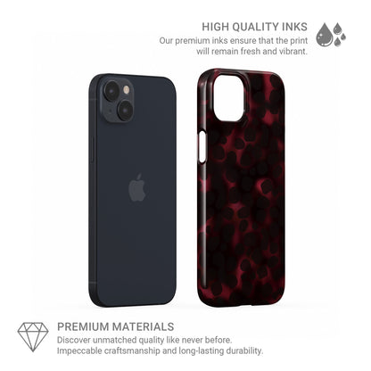 Crimson Ember slim snap case for iPhone, Samsung, and Google Pixel – fiery glossy animal print pattern