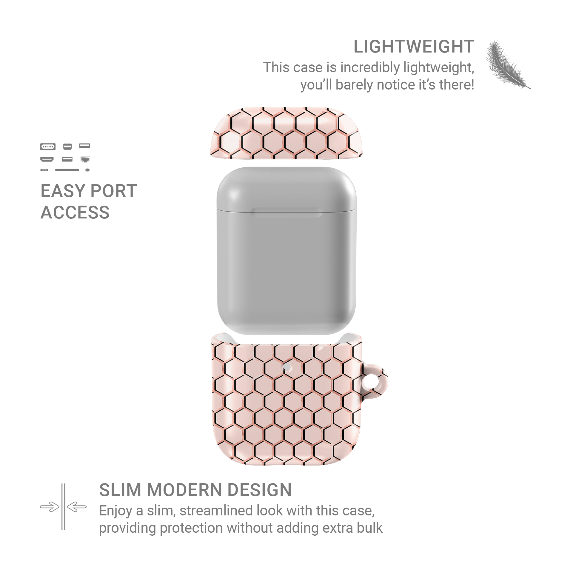Dusky Hive | Apple AirPods Tough Case - Case & Charm