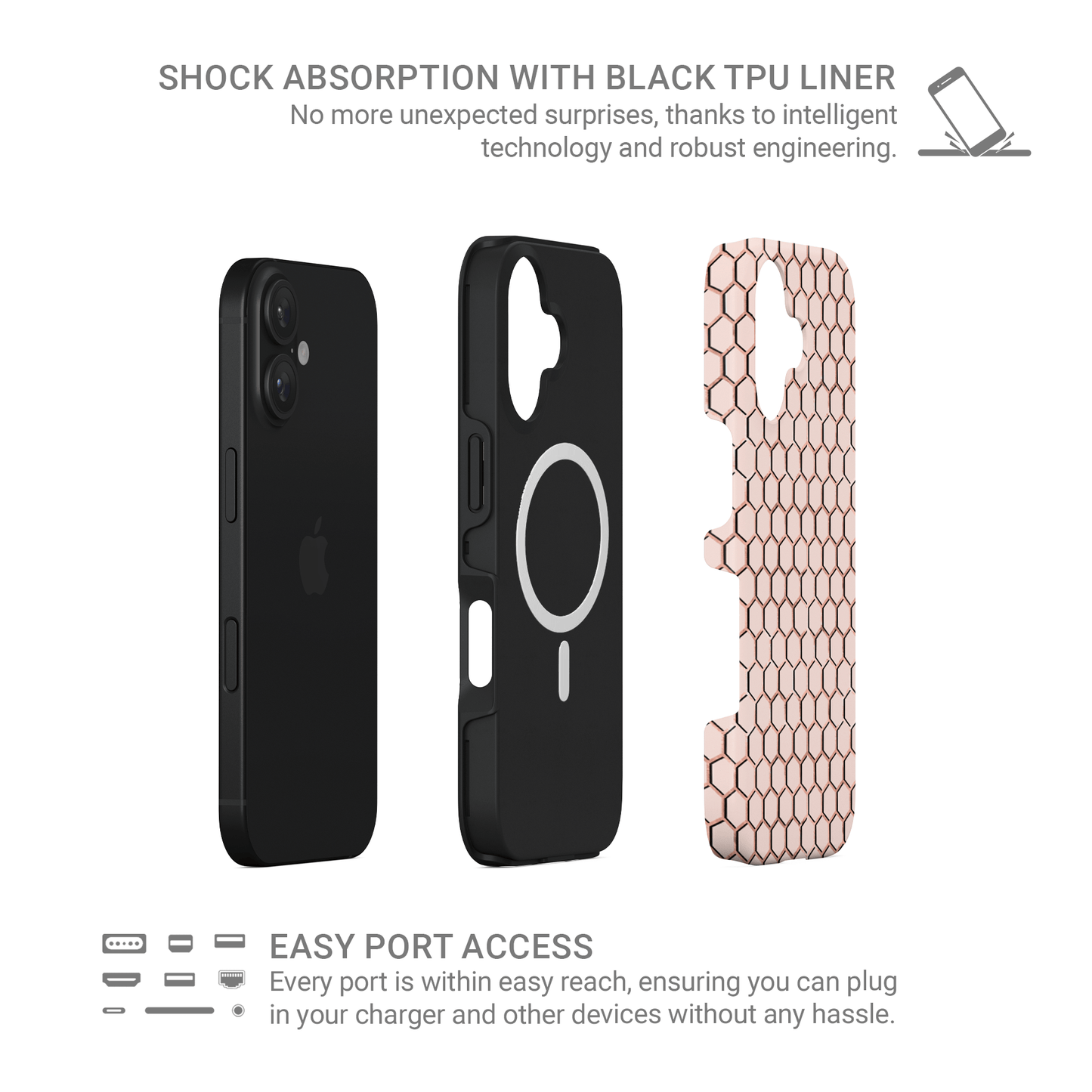 Dusky Hive | MagSafe Tough Phone Case - Case & Charm