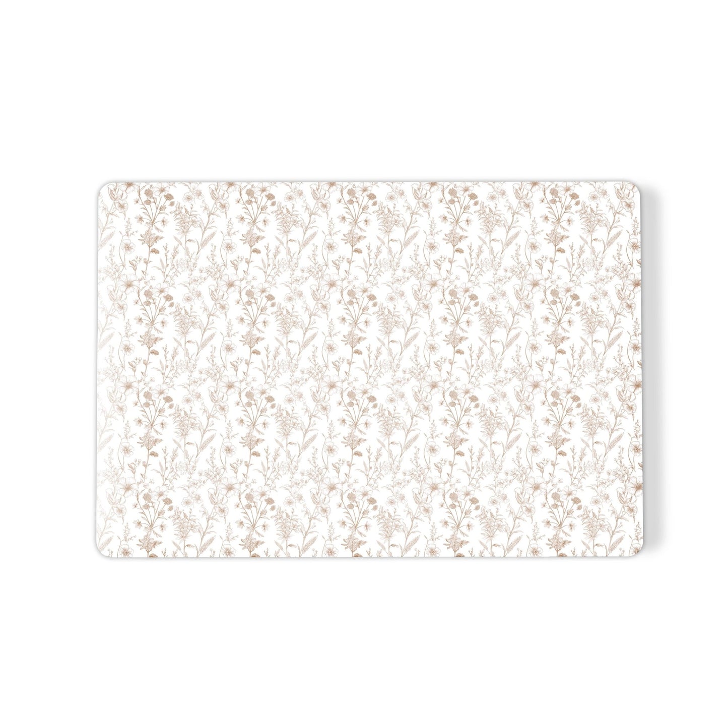 Protective MacBook Pro case – vintage floral matte design in soft beige