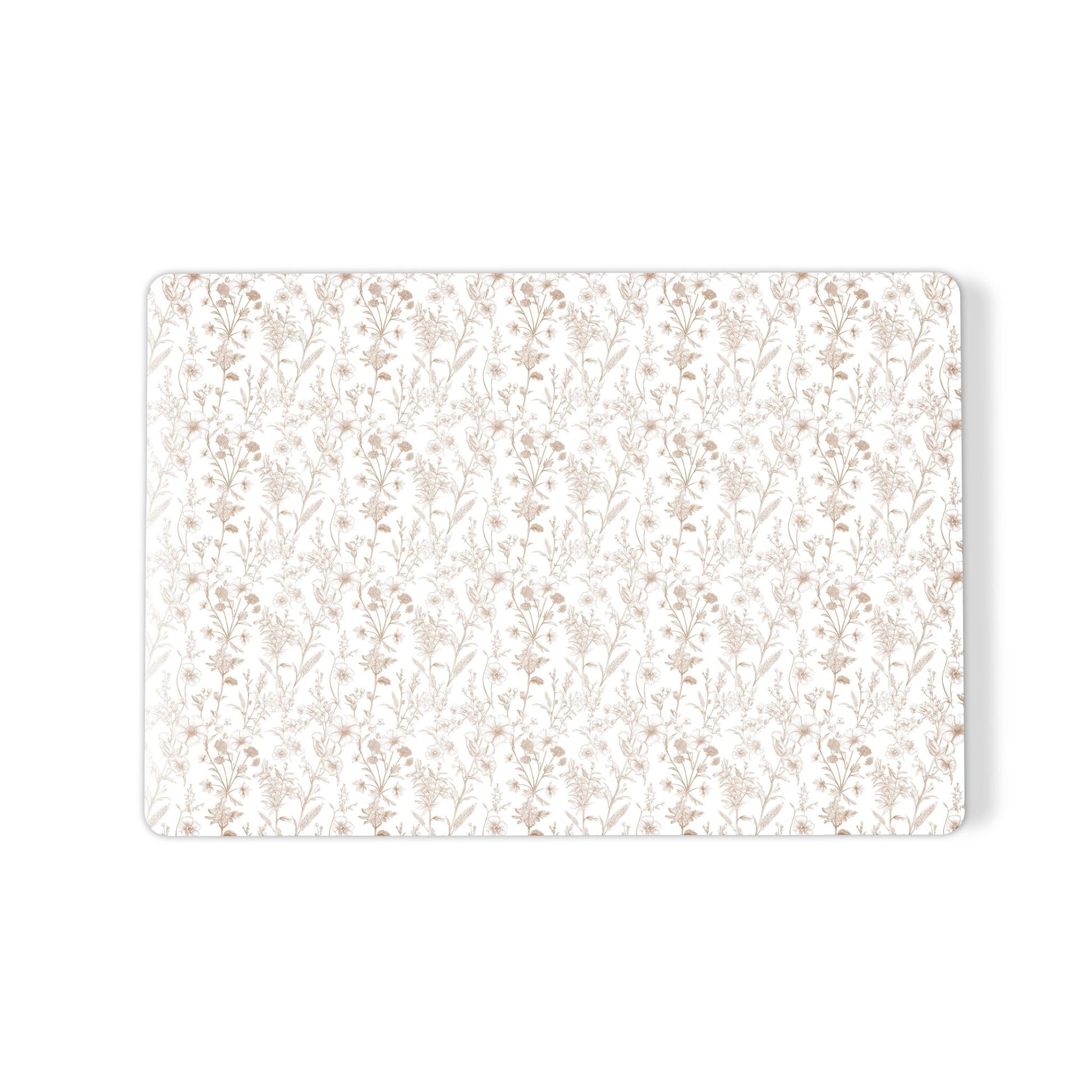 Protective MacBook Pro case – vintage floral matte design in soft beige