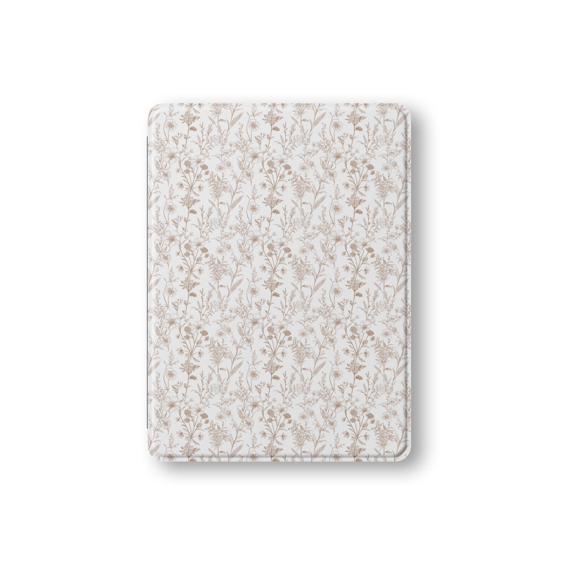 Slim iPad Pro case with Apple Pencil slot and vintage floral design