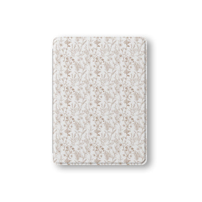 Slim iPad Pro case with Apple Pencil slot and vintage floral design