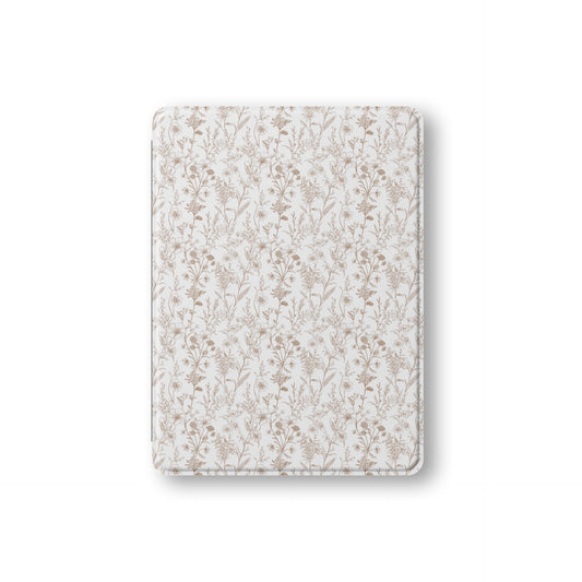 Slim iPad Pro case with Apple Pencil slot and vintage floral design