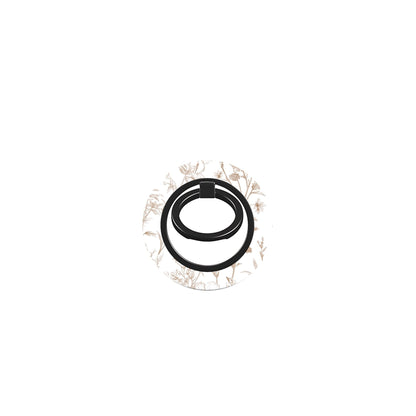 Ergonomic MagSafe phone ring holder – lightweight beige botanical accessory