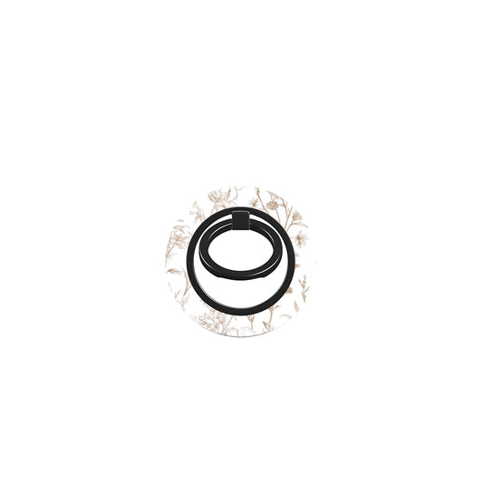 Ergonomic MagSafe phone ring holder – lightweight beige botanical accessory