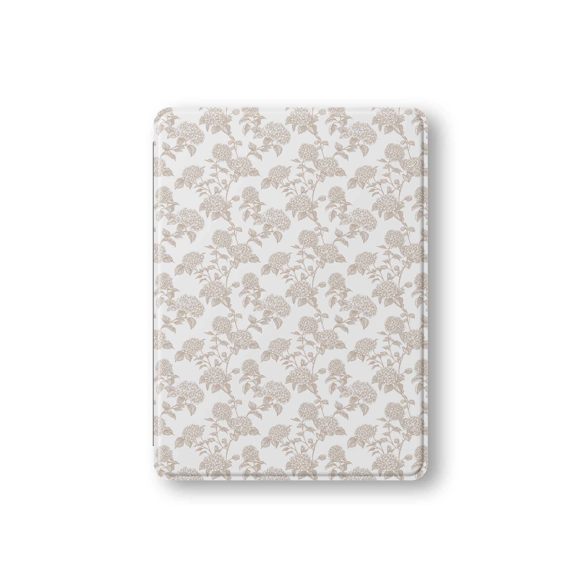 Slim iPad Pro case with Apple Pencil slot and sepia botanical design