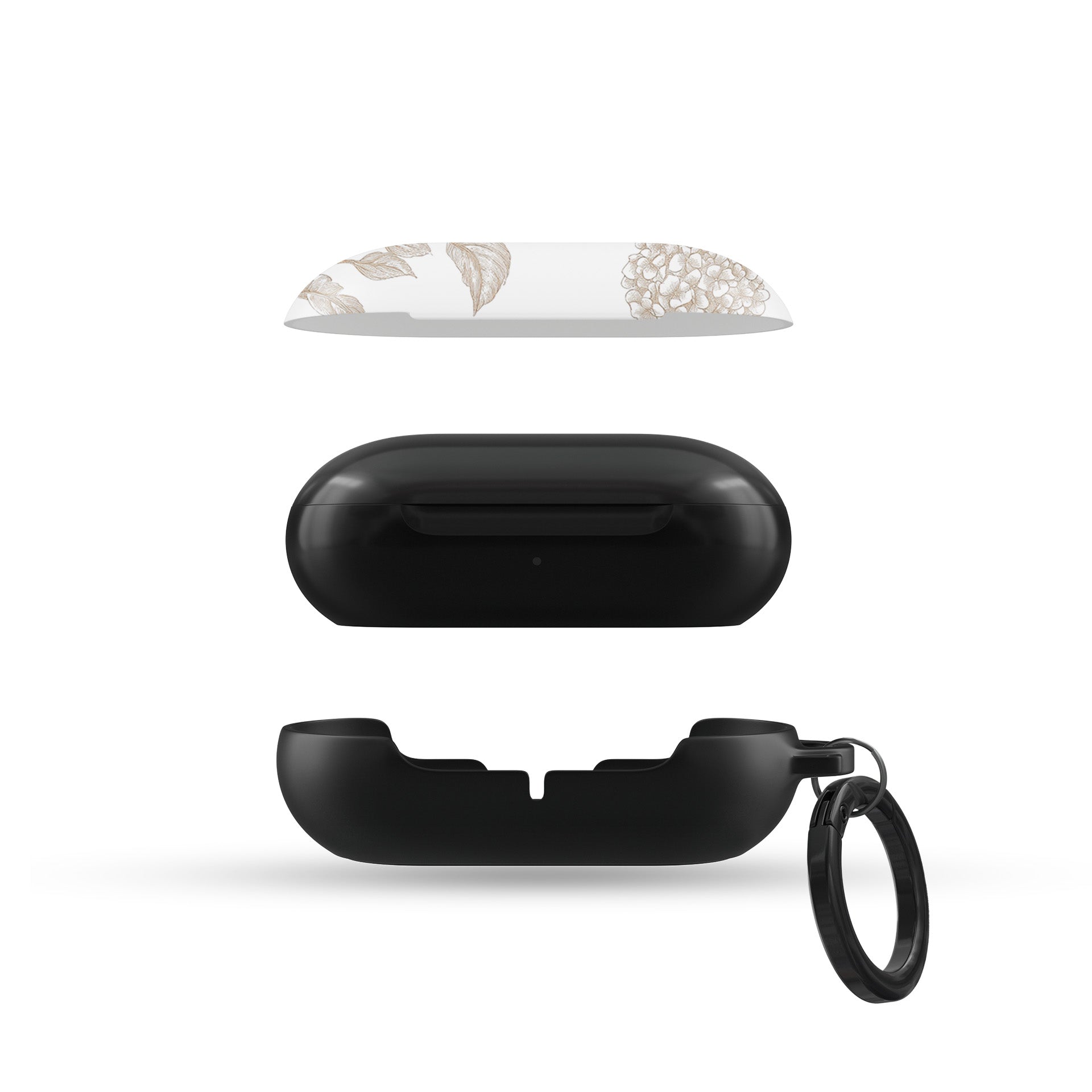 Slim glossy Samsung Galaxy Buds case with botanical design