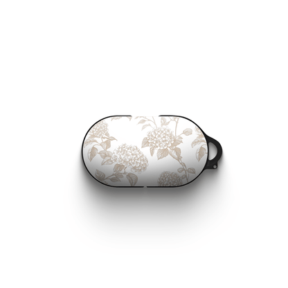 Slim glossy Samsung Galaxy Buds case with botanical design