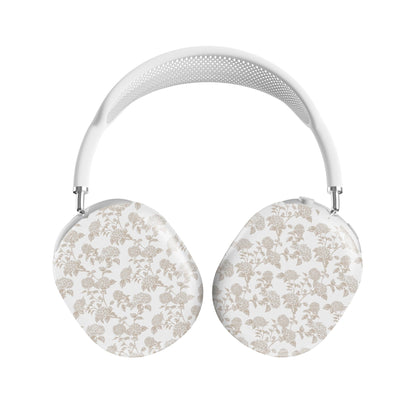 Garden Parlour AirPods Max Tough Case with vintage sepia floral pattern, slim glossy finish, and scratch-resistant protective design.