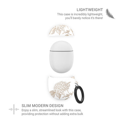 Google Pixel Buds Pro case with Garden Parlour design – vintage sepia floral pattern, slim protective cover for Pixel Buds Pro and Pixel Buds Pro 2 